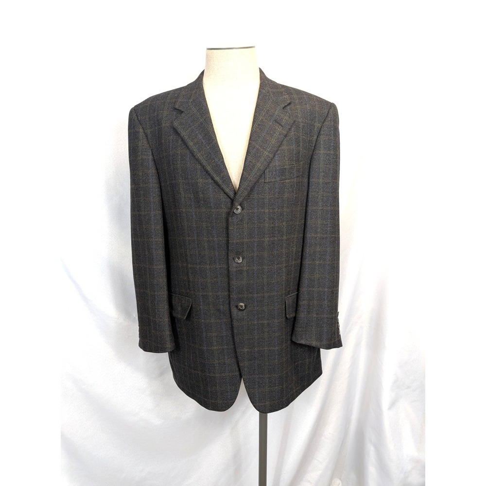 Ermenegildo Zegna Blazer 46R‎ Wool Cashmere Plaid Woven Italy John W Nordstrom